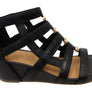 Sofft Rio II Womens Leather Wedge Sandals With Comfort Footbed