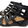 Sofft Rio II Womens Leather Wedge Sandals With Comfort Footbed