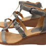 Sofft Gaige Womens Leather Wedge Sandals With Comfort Footbed