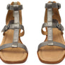 Sofft Gaige Womens Leather Wedge Sandals With Comfort Footbed