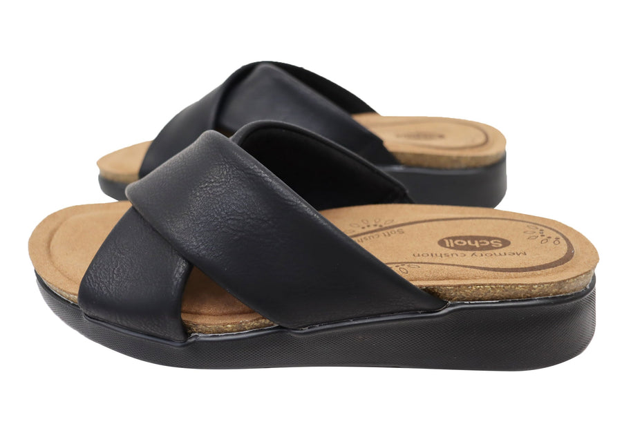 Scholl Orthaheel Tessa Womens Comfortable Slides Sandals