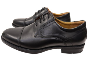 Florsheim Mens Fairfield Cap Toe Derby EEE Wide Leather Dress Shoes