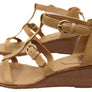 Sofft Gaige Womens Leather Wedge Sandals With Comfort Footbed