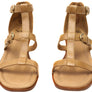 Sofft Gaige Womens Leather Wedge Sandals With Comfort Footbed