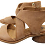 Sofft Camille Womens Leather Low Heel Sandals With Comfort Footbed