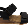 Sofft Verdi II Womens Leather Wedge Sandals With Comfort Footbed