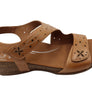 Scholl Orthaheel Jenna Womens Comfortable Leather Wedge Sandals