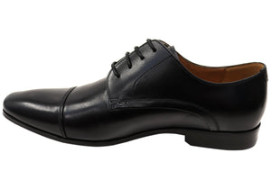 Florsheim Mens Clayton Cap Toe Derby EEE Wide Leather Dress Shoes