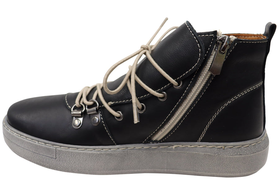 Orizonte Avalon Womens European Comfortable Leather Ankle Boots