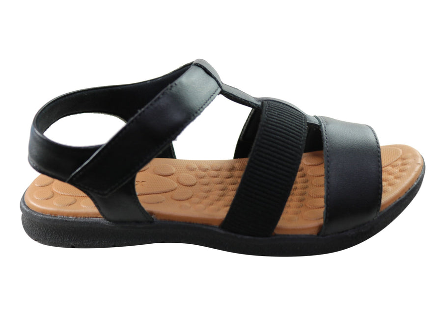 Usaflex Arwen Womens Comfortable Leather Sandals Made In Brazil