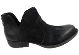 Born Kerri Womens Comfortable Leather Low Heel Ankle Boots