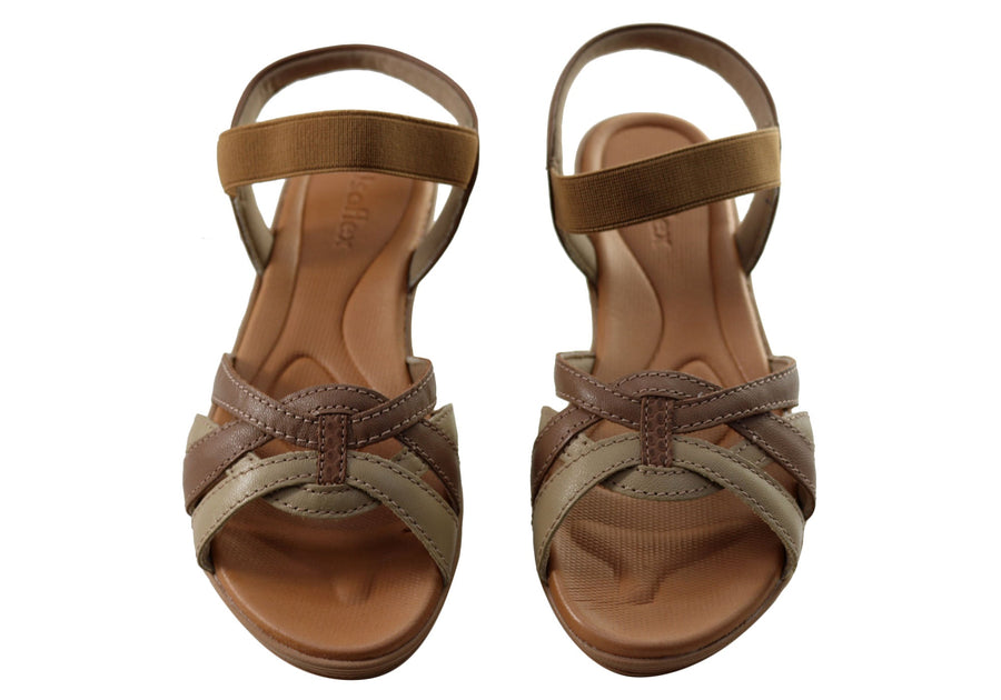 Usaflex Marjorie Womens Comfortable Leather Sandals Made In Brazil