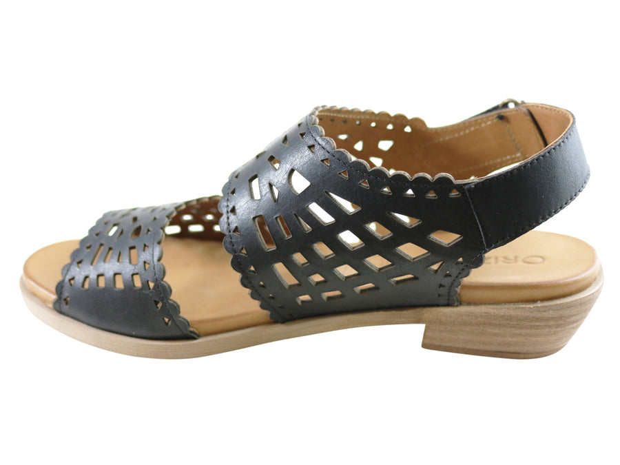 Orizonte Kelvy Womens European Comfortable Leather Low Heel Sandals