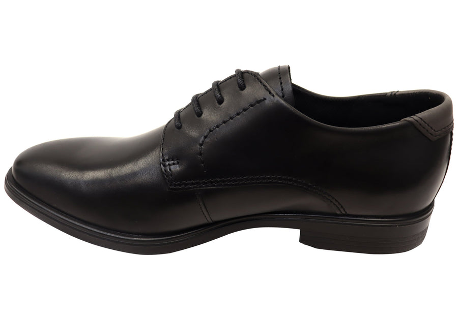 ECCO Mens Comfortable Leather Melbourne Lace Up Dress Shoes