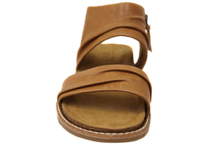 Comfortiva Gale Womens Comfort Footbed Wide Fit Leather Sandals