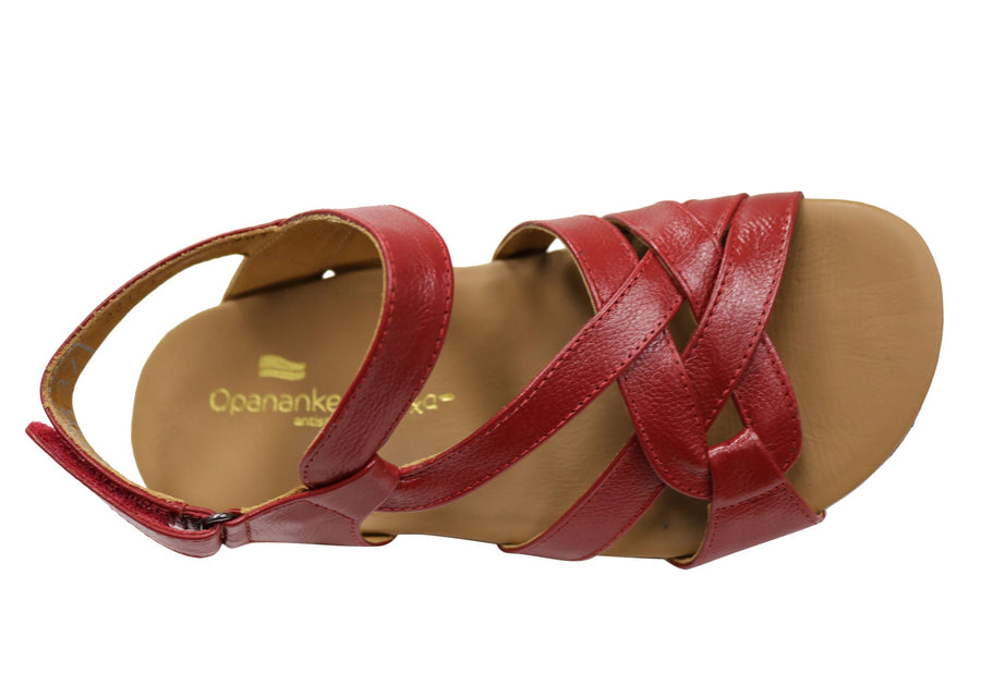 Opananken Anita Womens Comfortable Brazilian Leather Sandals