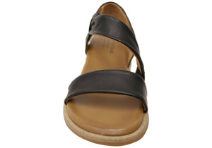 Comfortiva Marcy Womens Comfort Footbed Wide Fit Leather Sandals