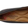 Comfortiva Amora Womens Comfort Footbed Wide Fit Leather Court Shoes