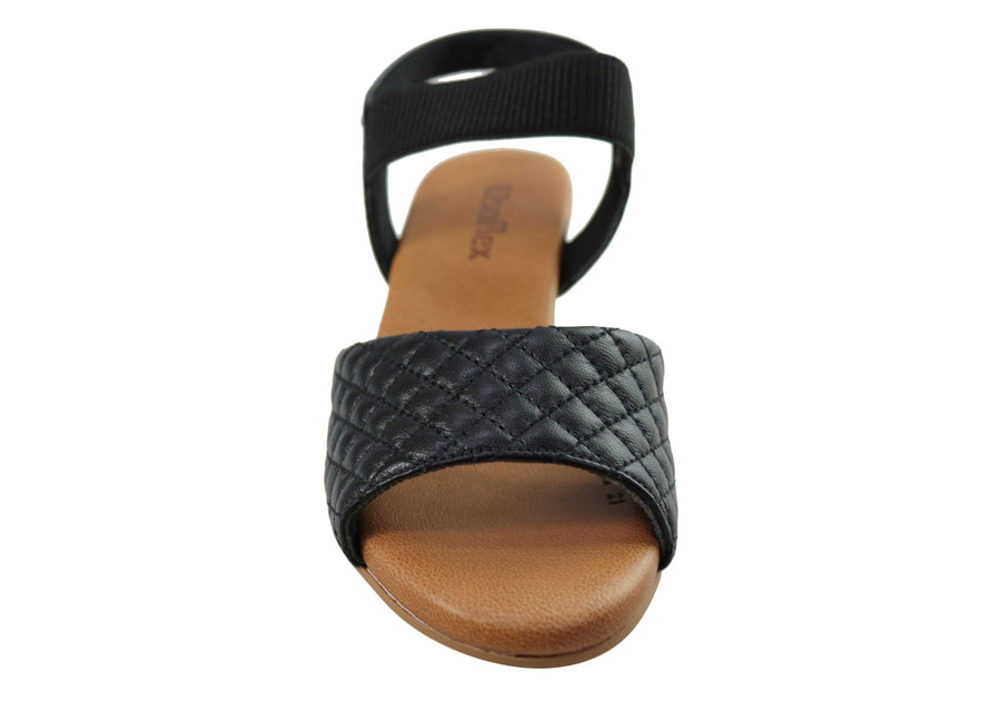 Usaflex Lorelei Womens Comfort Leather Wedge Sandals Made In Brazil