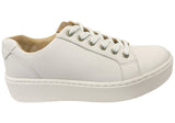 Born Mira Womens Comfortable Leather Lace Up Sneakers