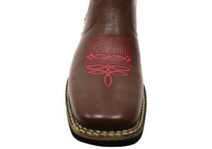 D Milton Ellie Womens Leather Western Cowboy Chelsea Ankle Boots