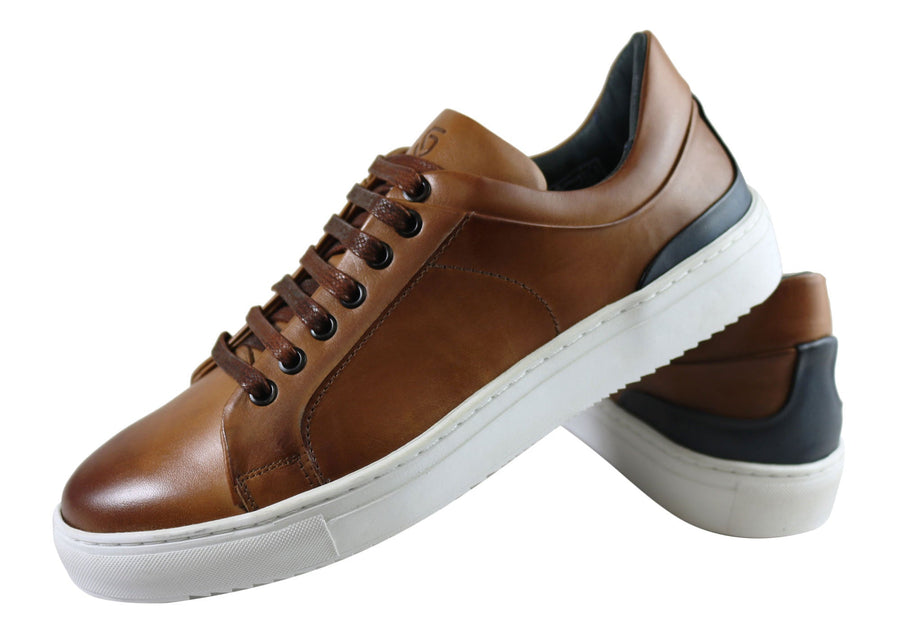 Savelli Jetta Mens Comfort Leather Lace Up Casual Shoes Made In Brazil