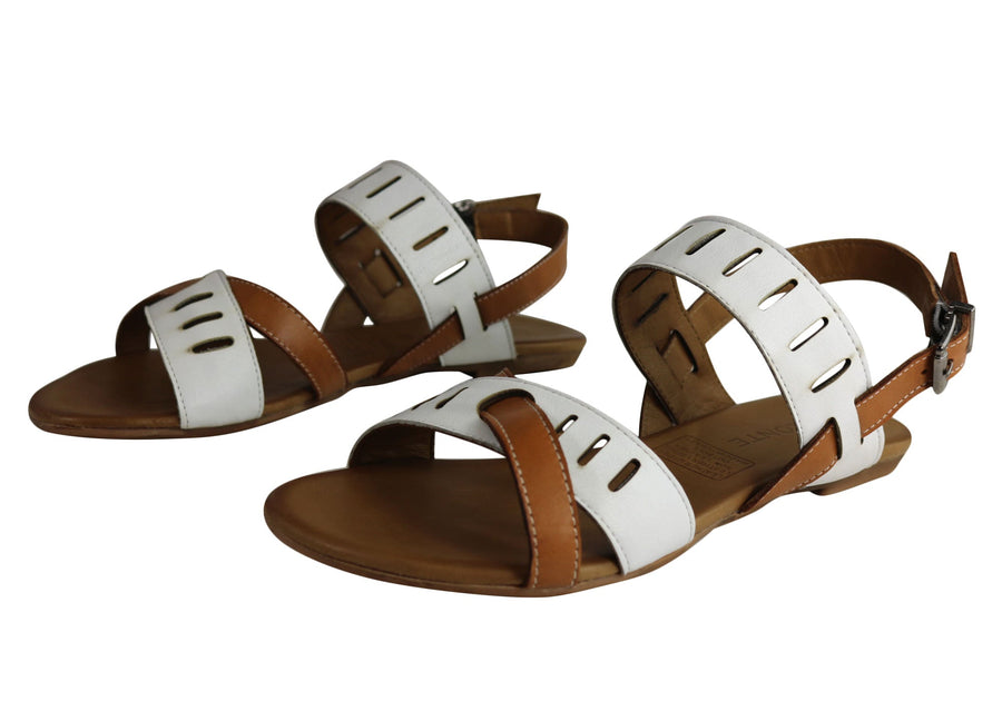 Orizonte Toto Womens European Leather Comfortable Flat Fashion Sandals