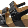 Comfortiva Erlina Womens Comfort Footbed Wide Leather Wedge Sandals