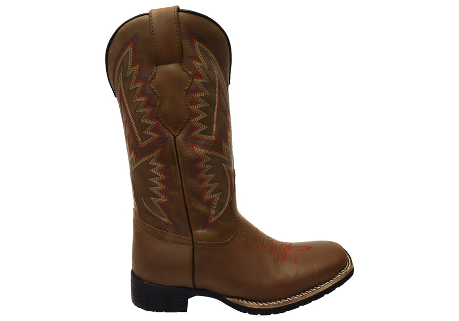 D Milton Caroline Womens Comfortable Leather Western Cowboy Boots