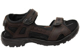 ECCO Mens Offroad Comfortable Leather Adjustable Sandals