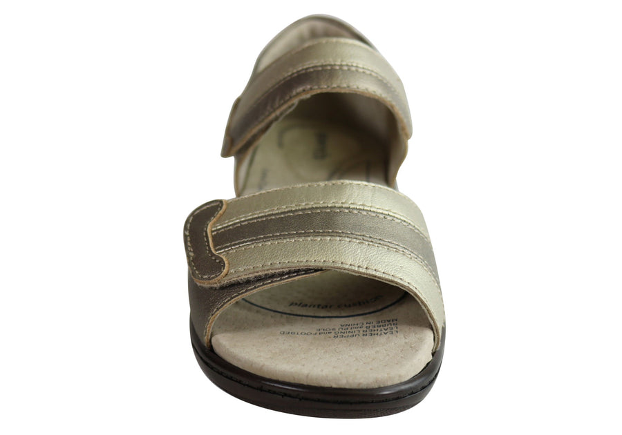 Homyped Dakota Womens Supportive Comfortable Leather Wide Fit Sandals