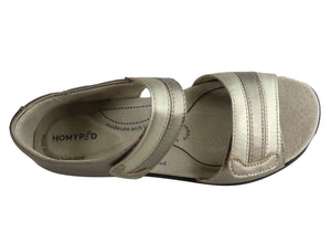 Homyped Dakota Womens Supportive Comfortable Leather Wide Fit Sandals