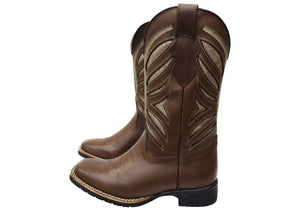 D Milton Cora Womens Comfortable Leather Western Cowboy Boots