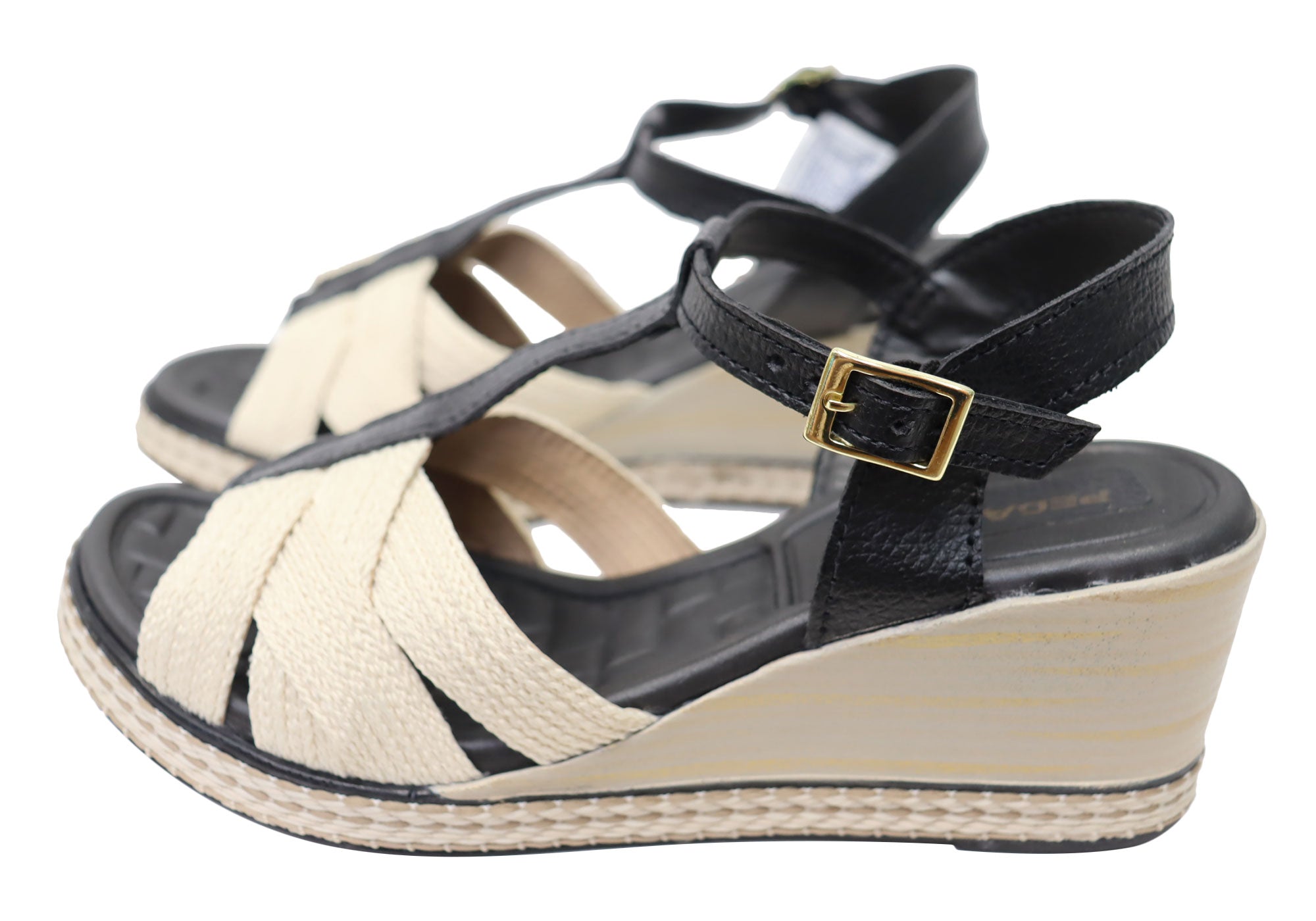 Pegada Carlisle Womens Brazilian Comfortable Leather Wedge Sandals