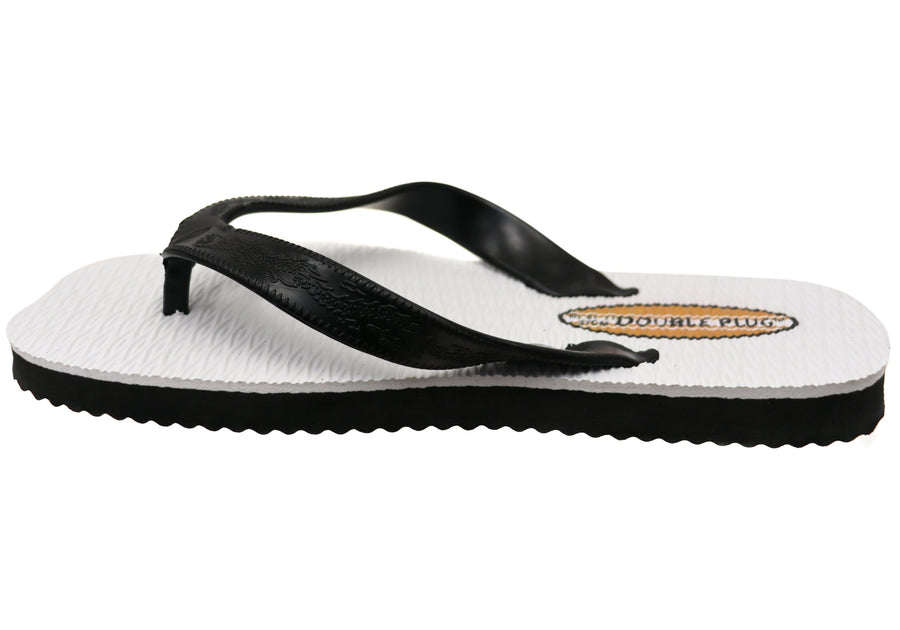 Double Plug Mens Comfortable Thongs Sandals