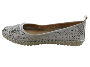 Bottero Hampshire Womens Comfort Leather Ballet Flats Made In Brazil