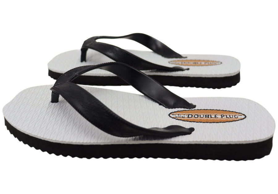 Double Plug Mens Comfortable Thongs Sandals