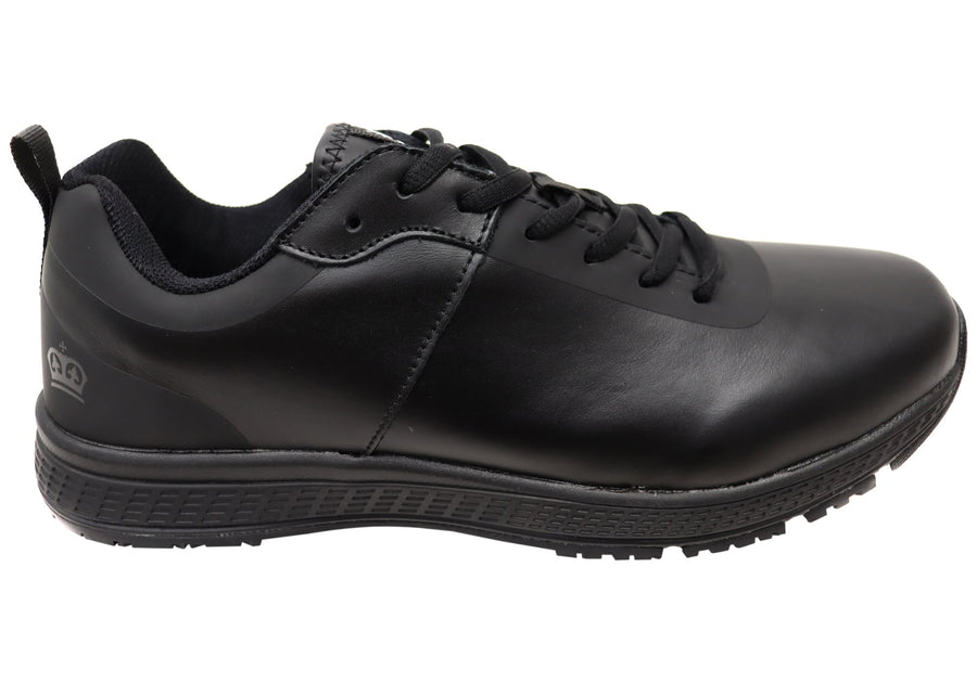 KingGee Mens Superlite Leather Lace Up Work Shoes