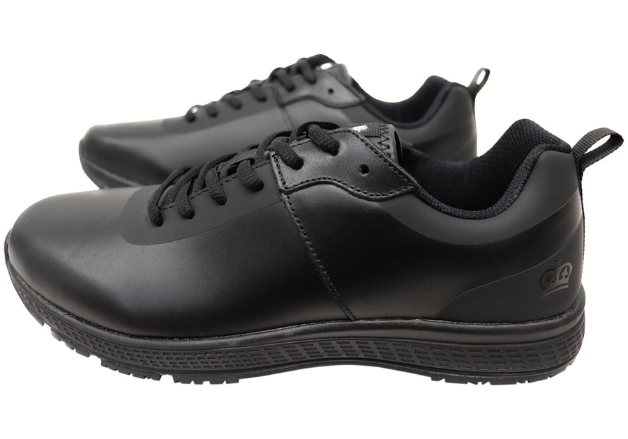 KingGee Mens Superlite Leather Lace Up Work Shoes