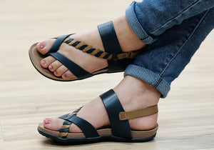 New Face Retreat Womens Comfortable Leather Sandals Made In Brazil