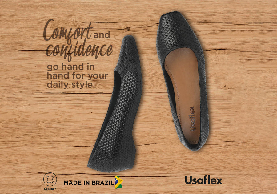 Usaflex Emery Womens Comfortable Leather Shoes Made In Brazil
