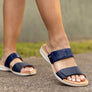 Revere Seaside Womens Comfortable Supportive Leather Slides Sandals