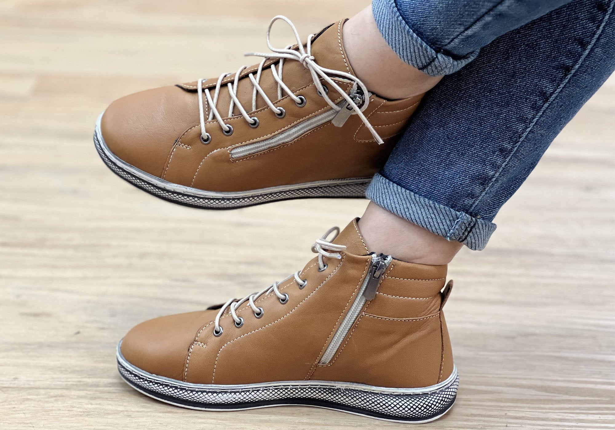 Orizonte Akari Womens European Comfortable Leather Ankle Boots