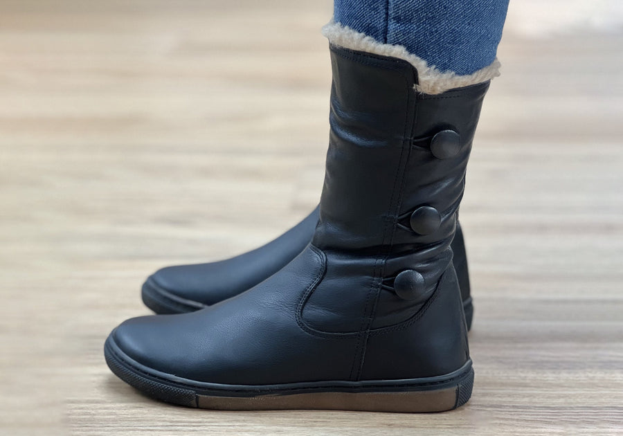 Orizonte Alvo Womens European Comfortable Leather Mid Calf Boots
