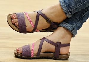 New Face Laurina Womens Comfortable Leather Sandals Made In Brazil