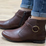 Via Paula Lin Womens Comfortable Brazilian Leather Ankle Boots