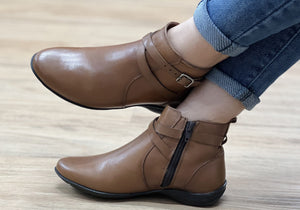 Via Paula Nancy Womens Comfortable Brazilian Leather Ankle Boots