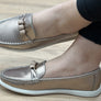 Andacco Shuttle Womens Comfortable Leather Loafers Made In Brazil
