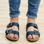 New Face Silvan Womens Comfort Leather Slides Sandals Made In Brazil