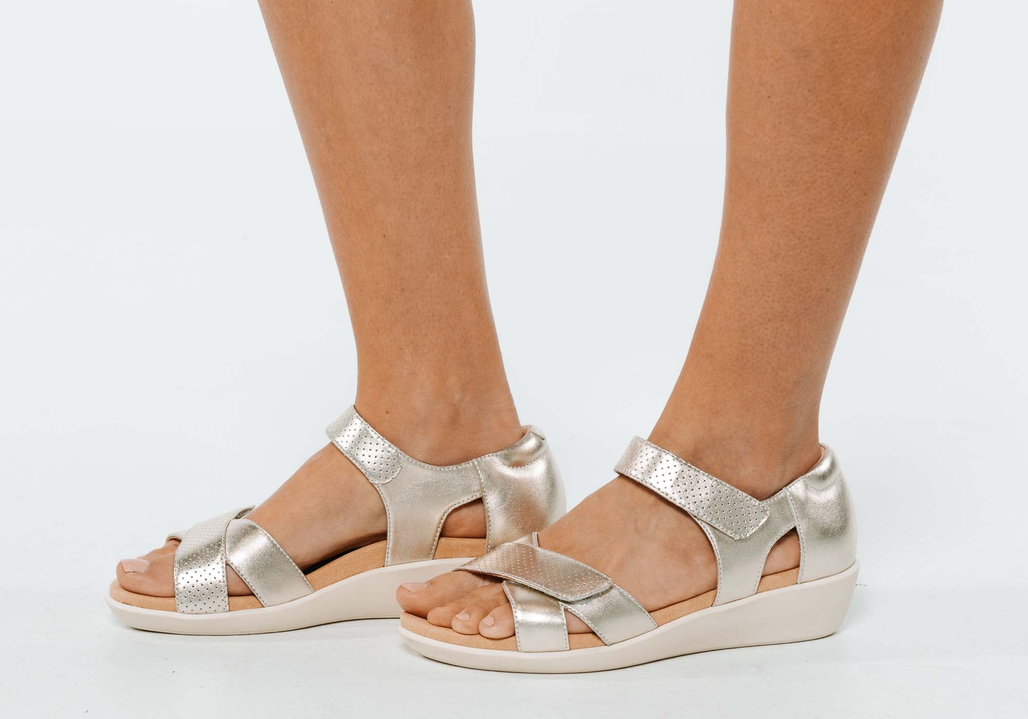 Scholl Orthaheel Taytay Womens Comfortable Supportive Leather Sandals